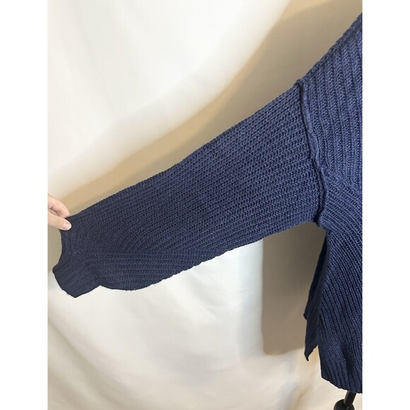 American Eagle Navy Oversized Open Knit Long Sleeve Sweater Women's MEDIUM NWT - Picture 6 of 13